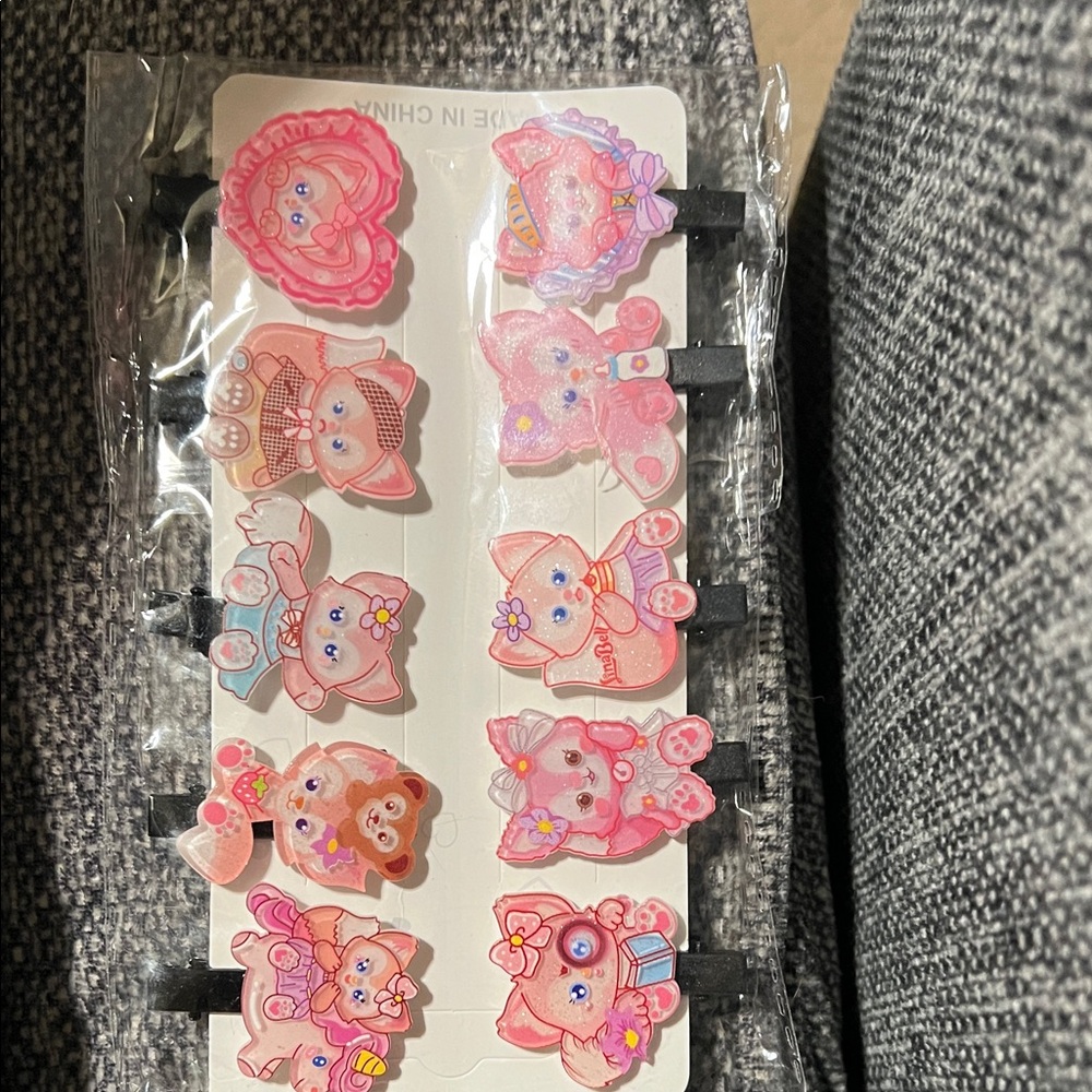 NWOT 12 Pk Fox Themed Hair Clips